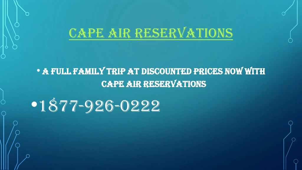 cape air reservations