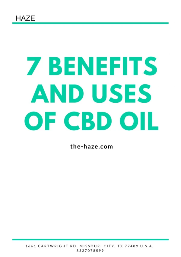 Benefits of CBD Seed Oil