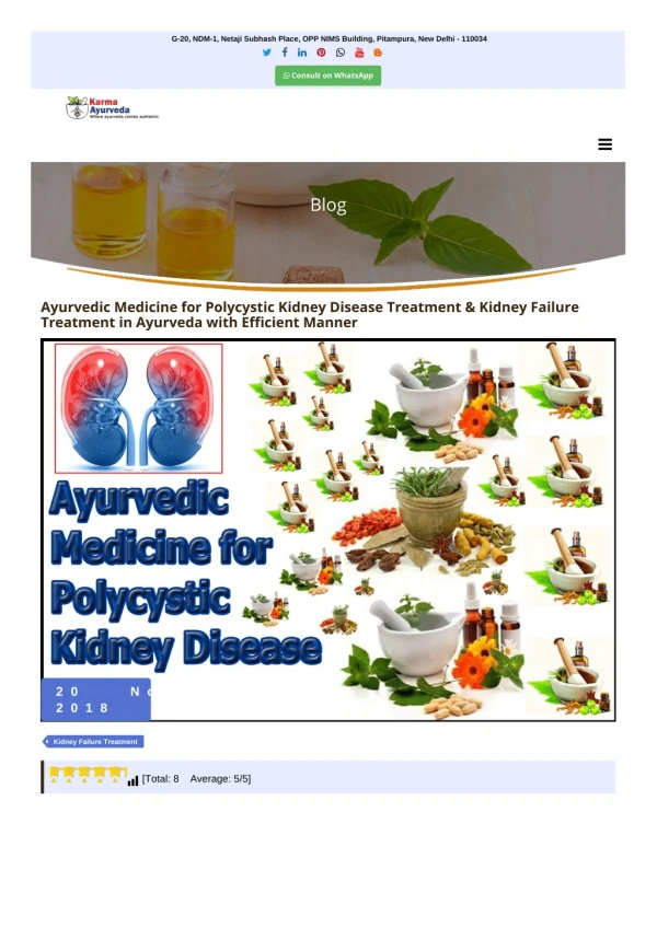 Polycystic Kidney Disease Treatment in Ayurveda