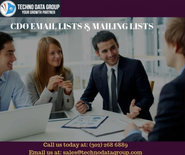 CDO Email Lists & Mailing Lists | Chief Data Officer Email Lists in USA