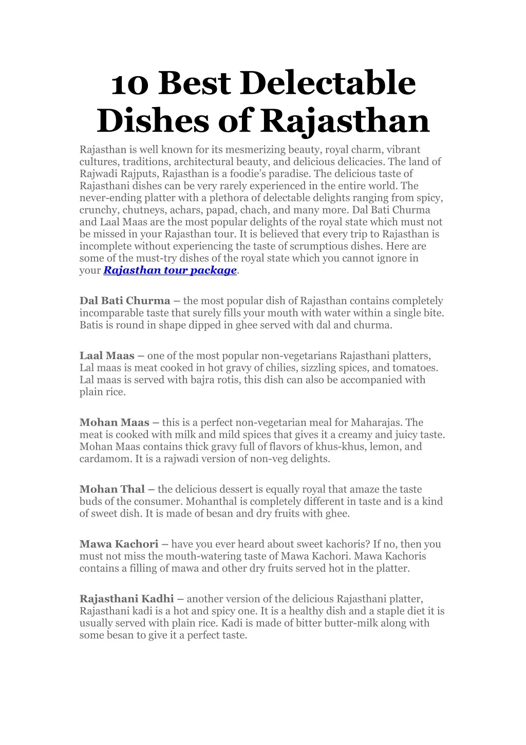 10 best delectable dishes of rajasthan rajasthan
