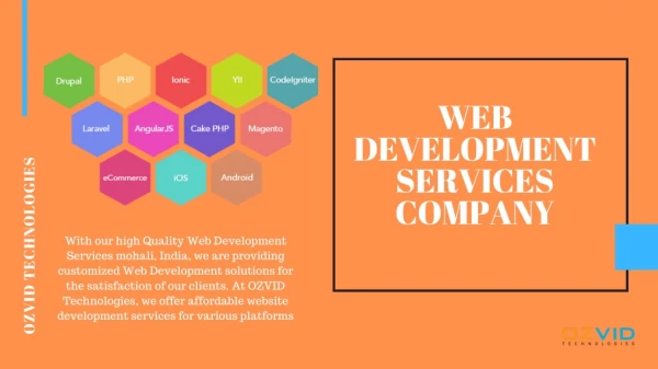 Web development Service Company Mohali | OZVID Technologies