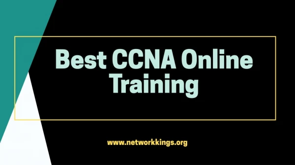 Choose Best CCNA Online Networking Training