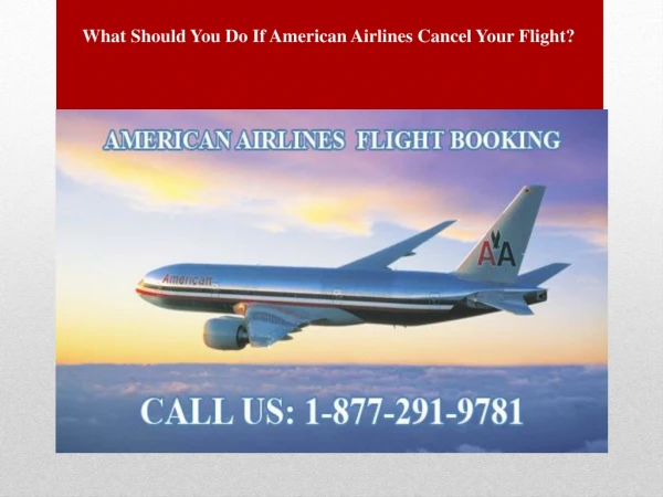 What Should You Do If American Airlines Cancel Your Flight?