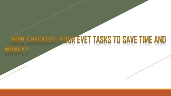 How to checklist your event tasks to save time and money?