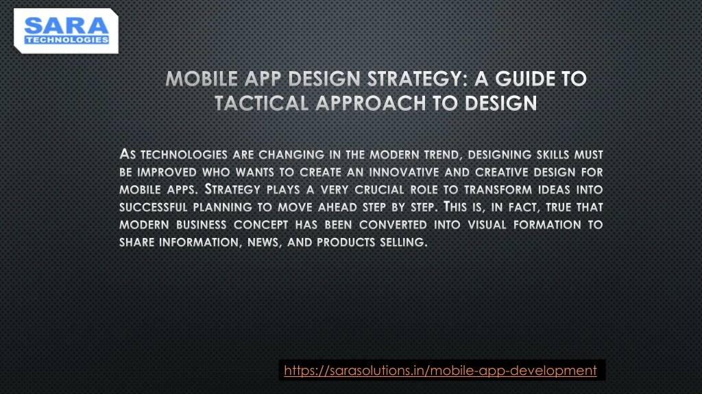 mobile app design strategy a guide to tactical approach to design