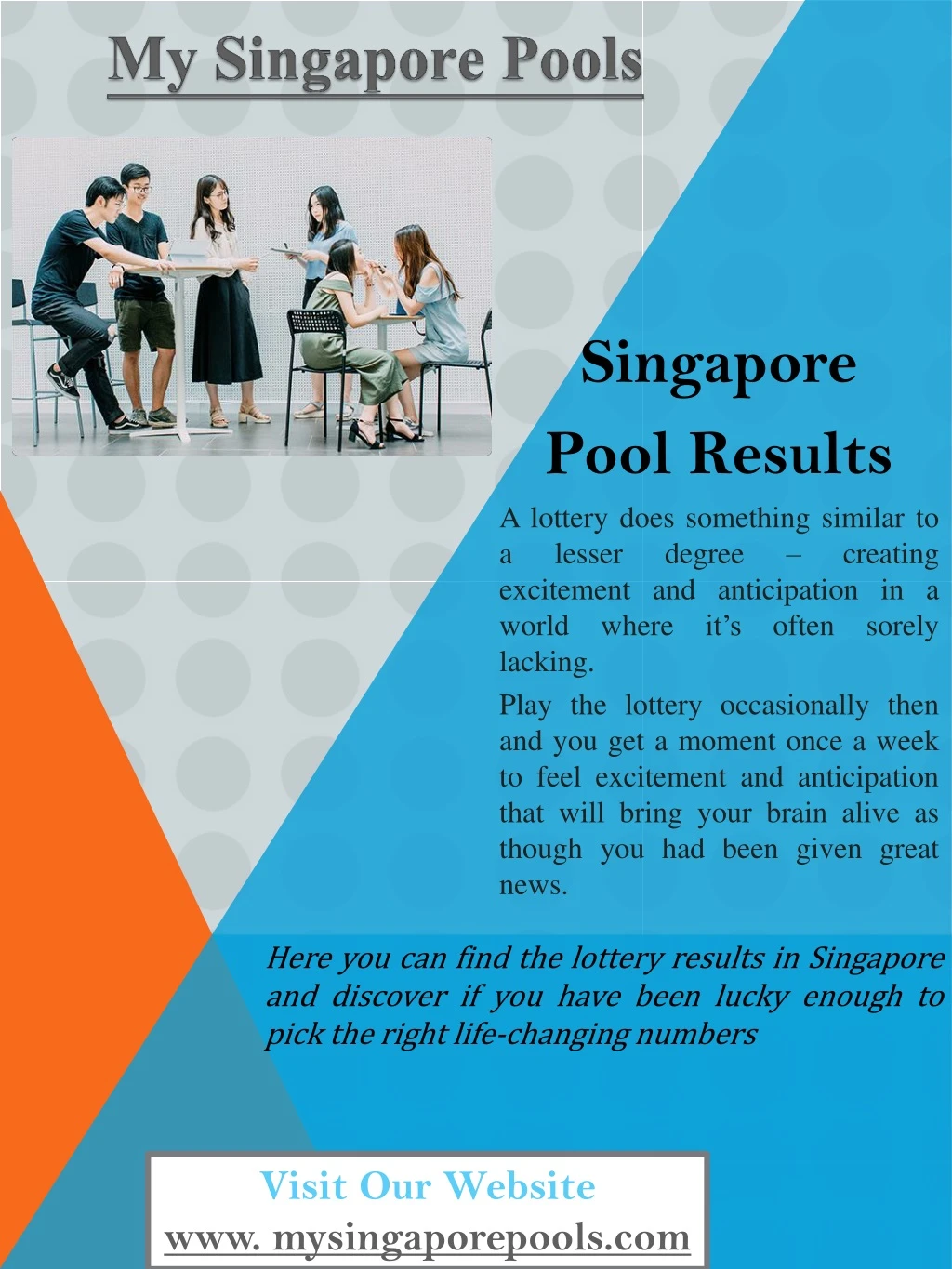 singapore pool results a lottery does something