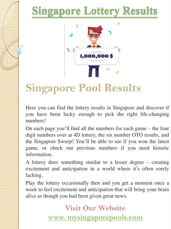 Singapore Lottery Results