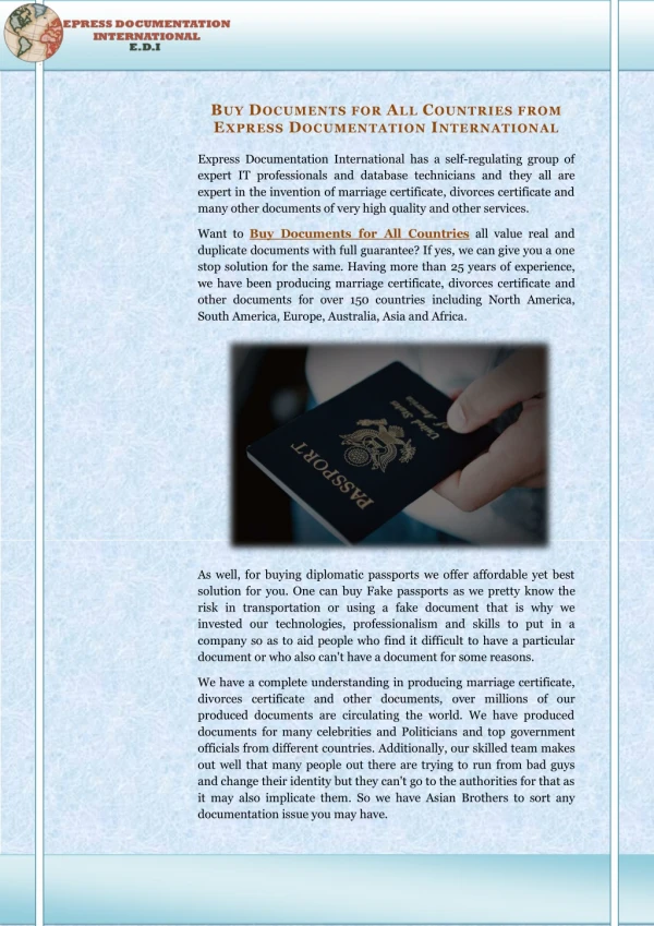 Buy Real Passport Online From Express Documentation International