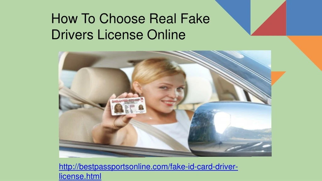 how to choose real fake drivers license online