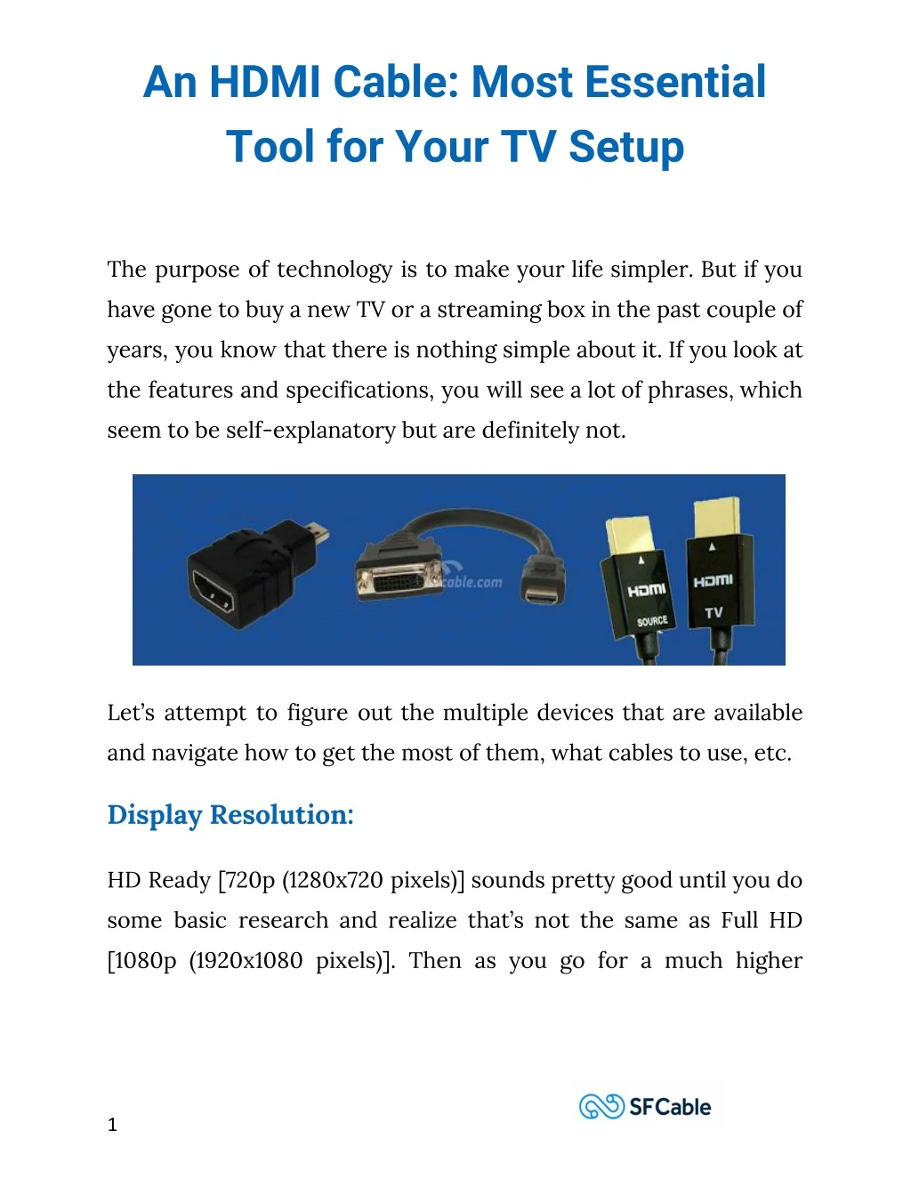 an hdmi cable most essential tool for your