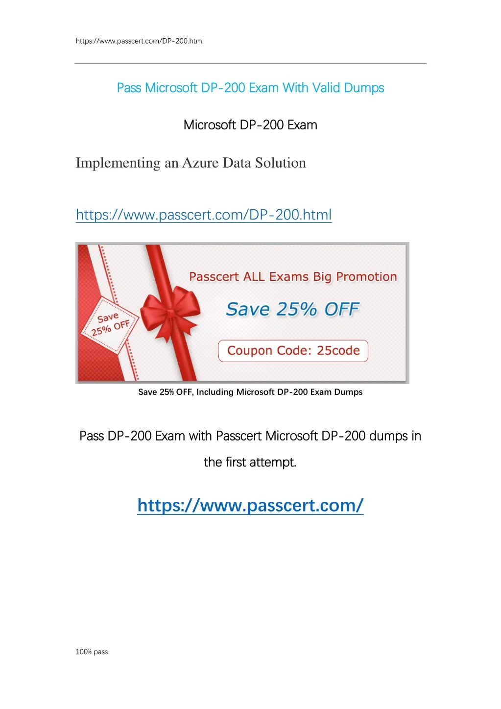 https www passcert com dp 200 html