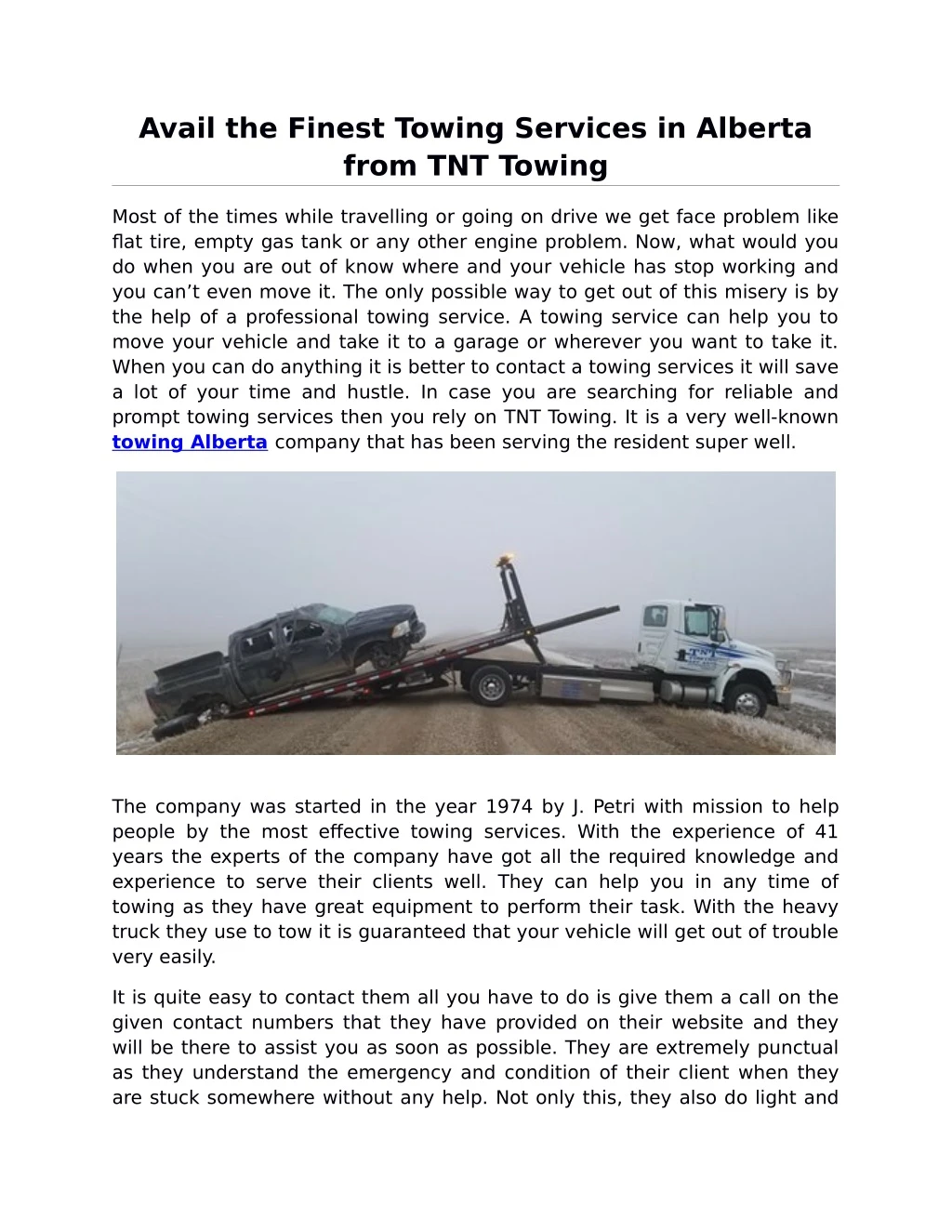 avail the finest towing services in alberta from