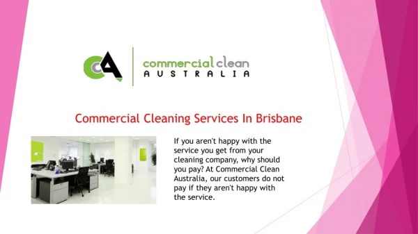 Commercial Cleaning Services In Brisbane