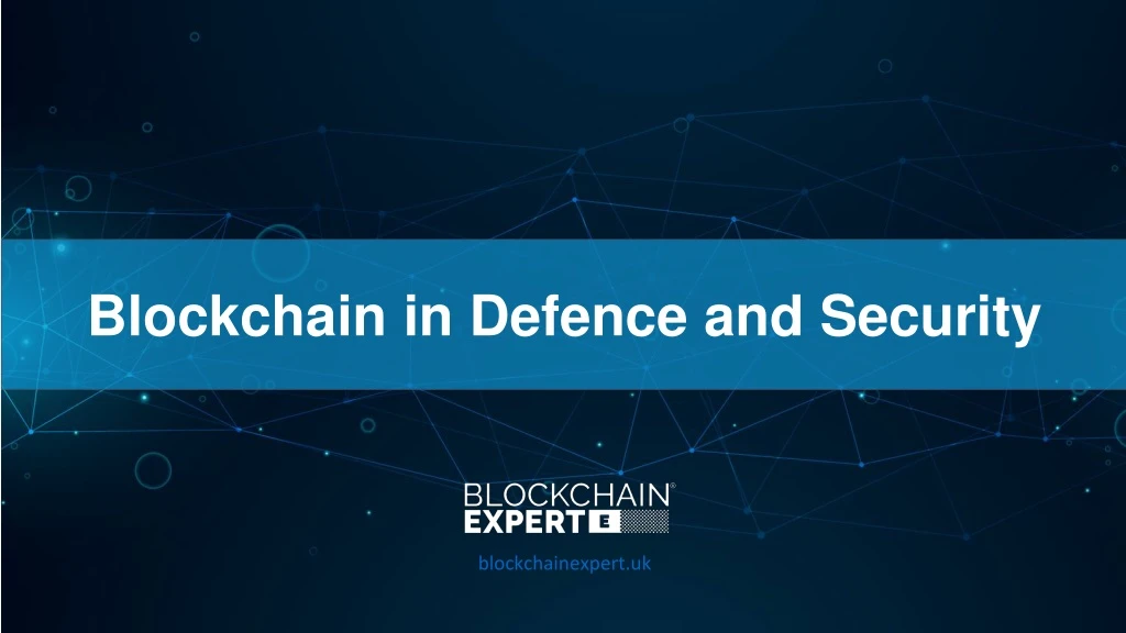blockchain in defence and security