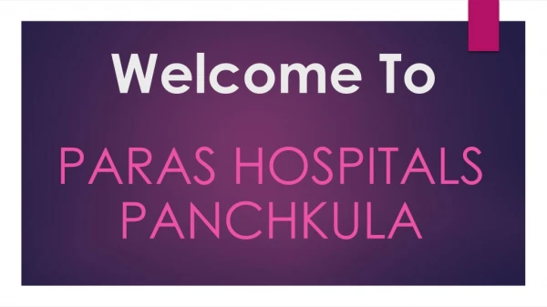 Specialized health care in Panchkula