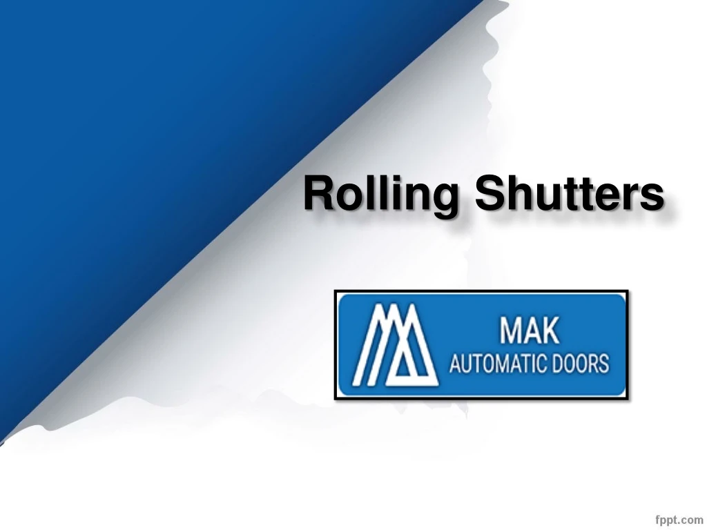 rolling shutters