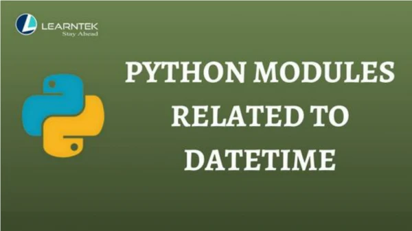 Python modules related to datetime