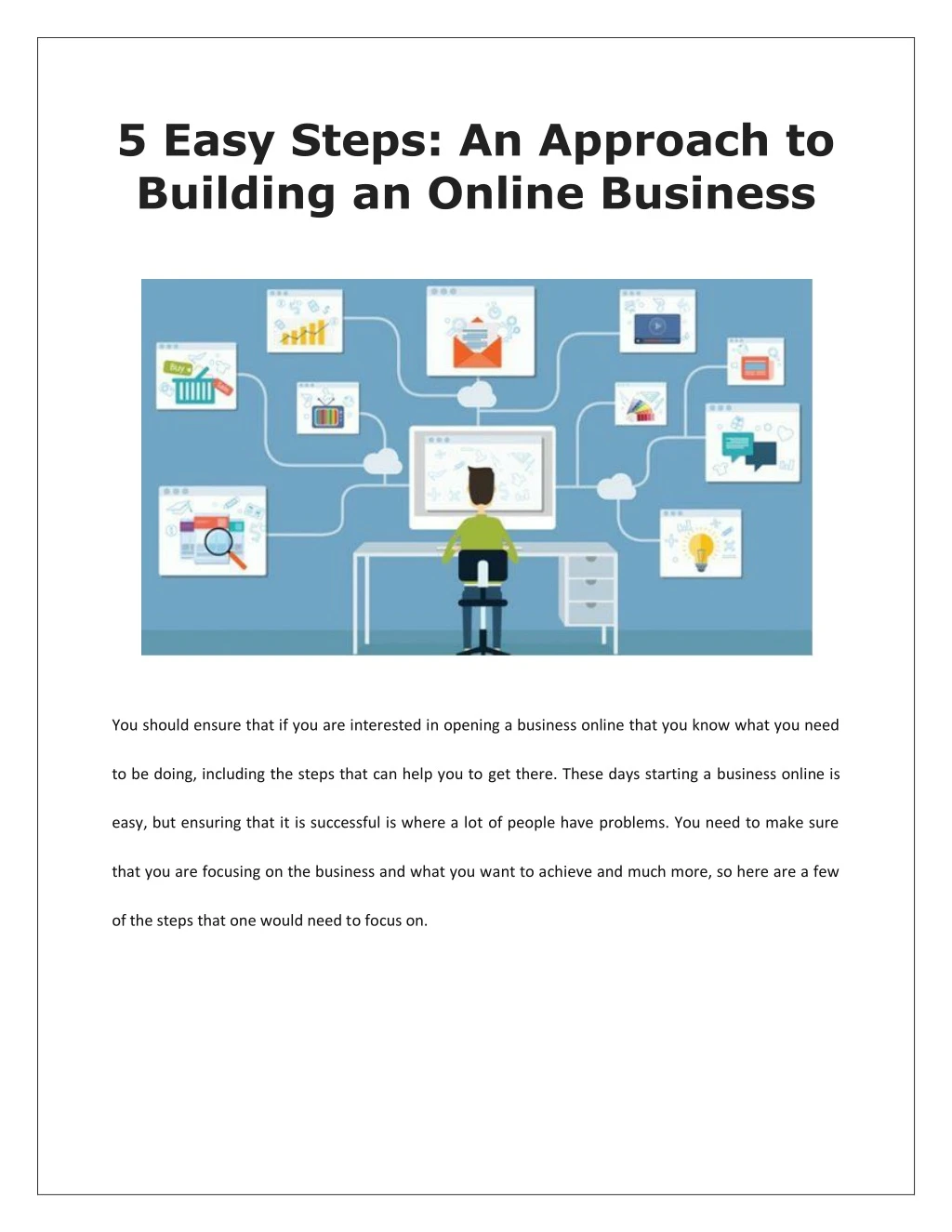 5 easy steps an approach to building an online