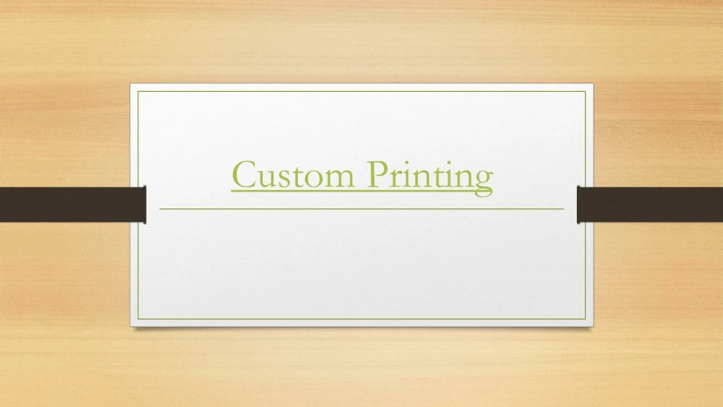 custom printing