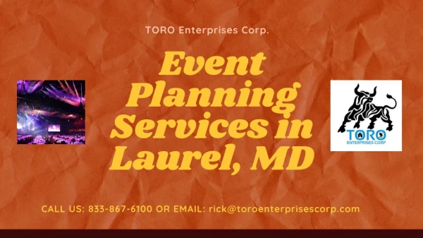 Event planning services in Laurel, MD