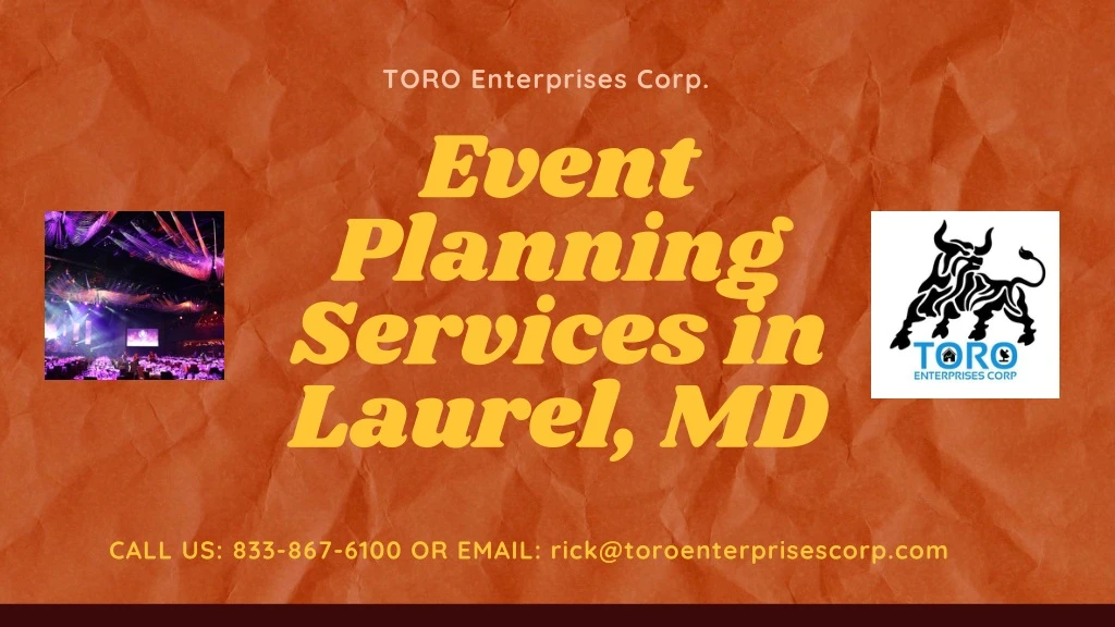 toro enterprises corp event planning services