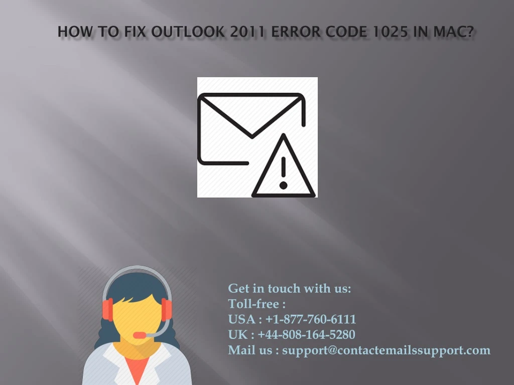 how to fix outlook 2011 error code 1025 in mac