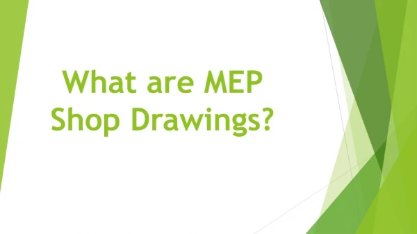 What are MEP shop drawings?