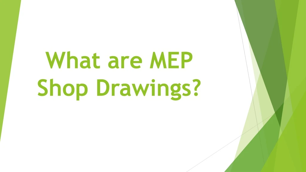 what are mep shop drawings