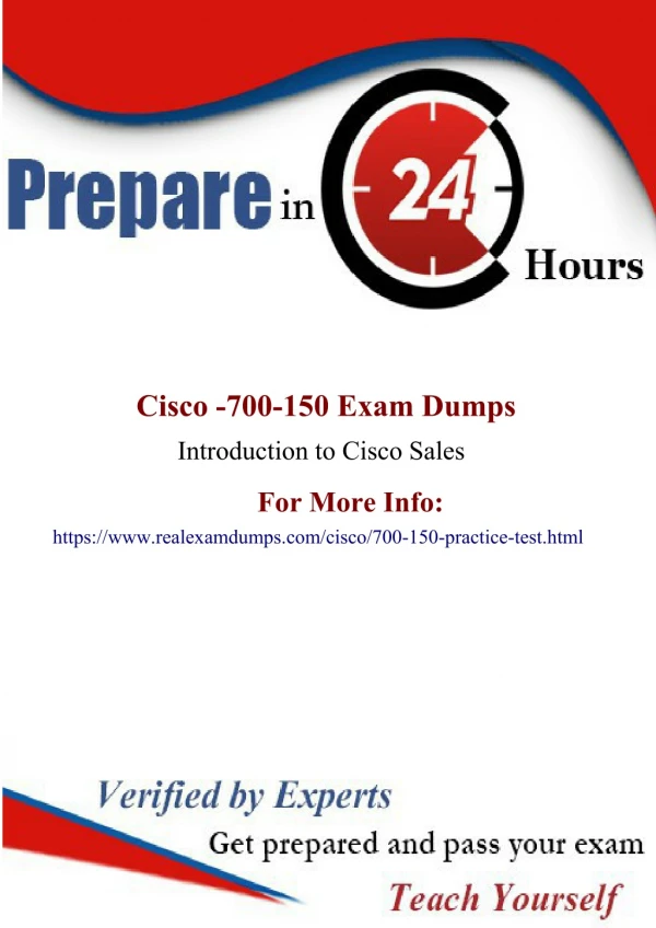 Cisco 700-150 Dumps Exam Question - 100% Passing Assurance