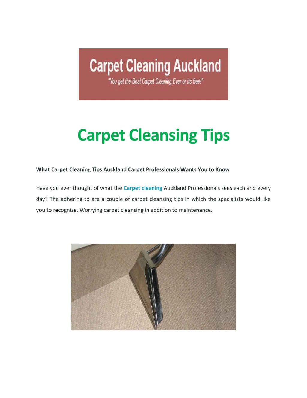 carpet cleansing tips