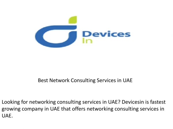 Best Network Consulting Services in UAE