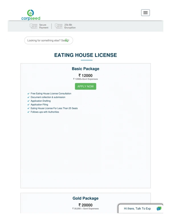 Online Eating House License Registration