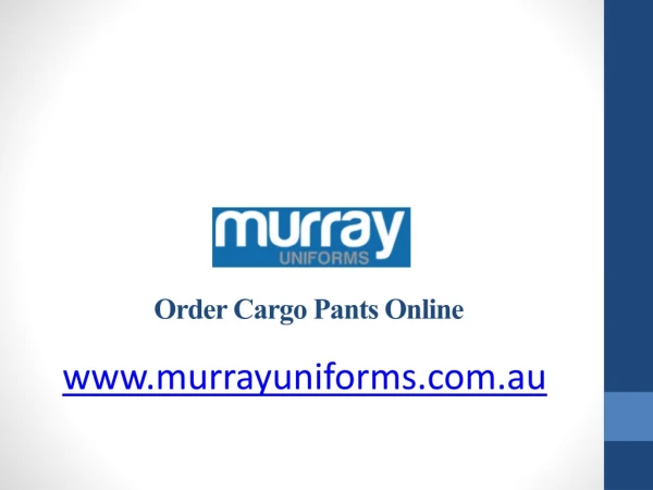 Order Cargo Pants Online - www.murrayuniforms.com.au