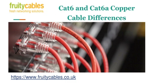 Cat6 and Cat6a Copper Cable Differences