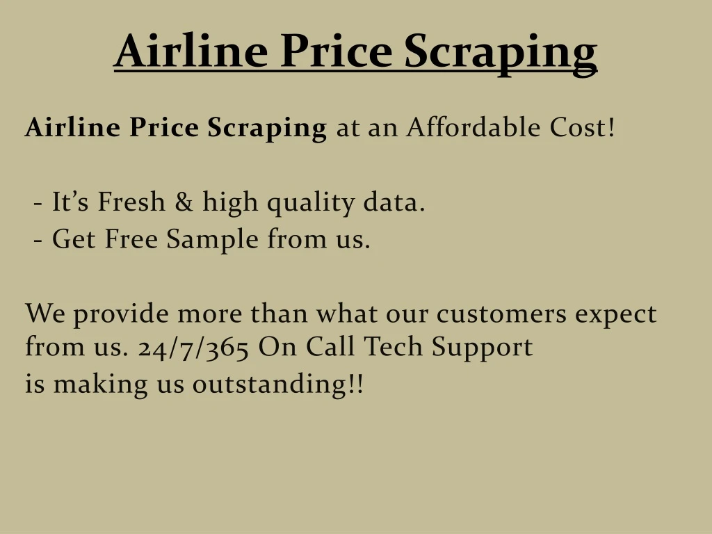 airline price scraping