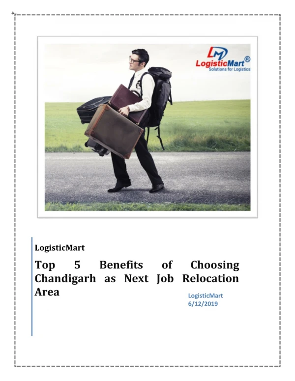 Top 5 Benefits of Choosing Chandigarh as Next Job Relocation Area