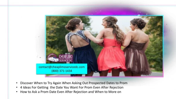 Discover When to Try Again When Asking Out Prospected Dates to Prom with DC Limo Service