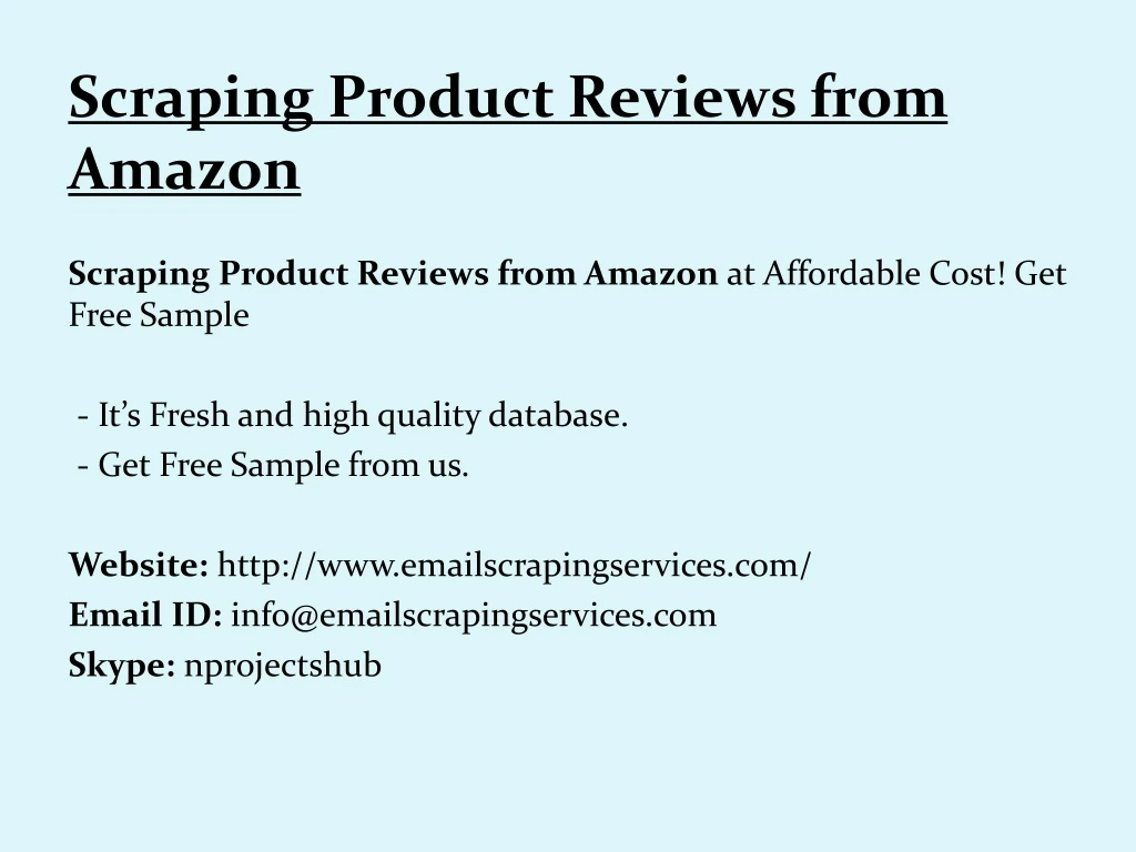 scraping product reviews from amazon