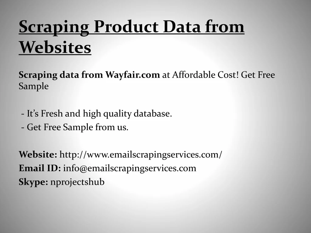 scraping product data from websites
