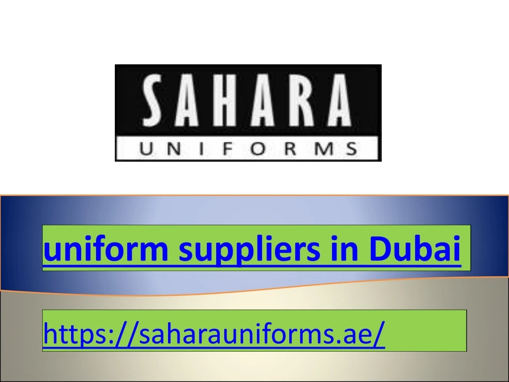 uniform suppliers in dubai