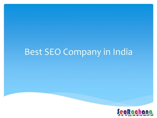 Best SEO Company in India SeoRachana