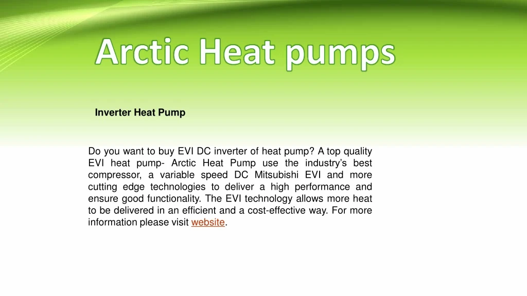 inverter heat pump