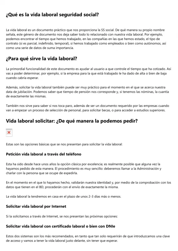 COMO DESCARGAR INFORME DE VIDA LABORAL