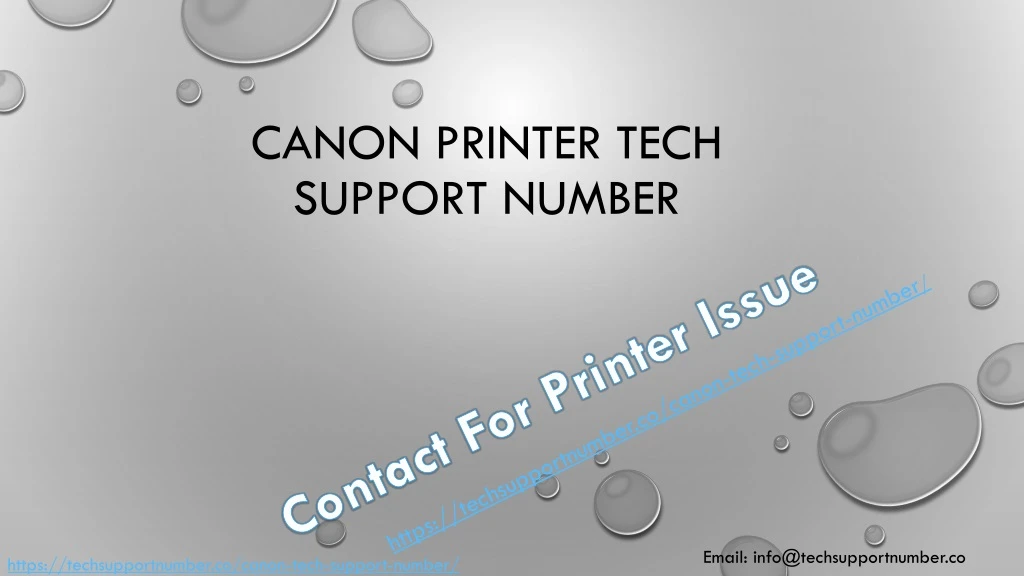 canon printer tech support number