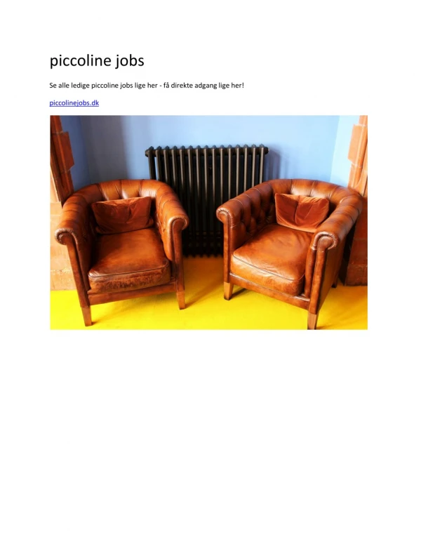 piccoline jobs