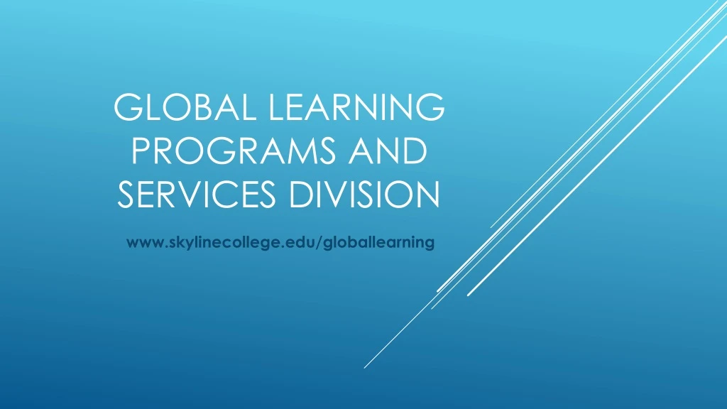 global learning programs and services division