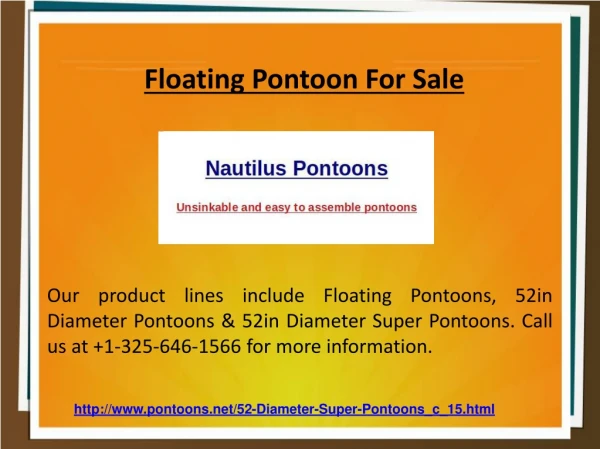 Floating Pontoon for Sale