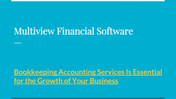 Bookkeeping Accounting Services Is Essential for the Growth of Your Business