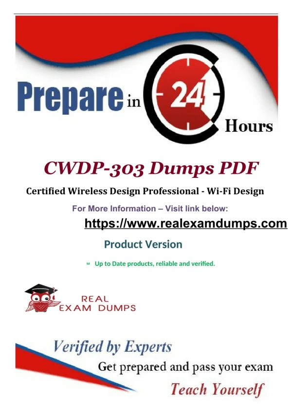 Get 20% Exculsive Discount Offer On CWNP CWDP-303 Dumps PDF Provided By RealExamDumps.com